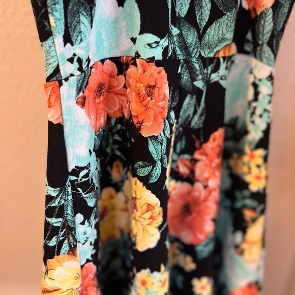 Girls Floral Fitted Dress - Picture 5 of 5